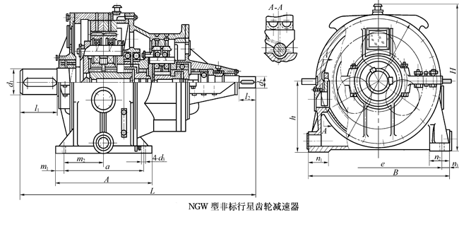 NGW型非标行星齿轮减速机结构